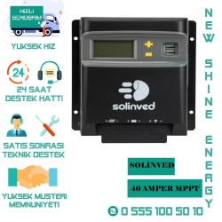 SOLİNVED 40 AMPER 12/24 VOLT MPPT ŞARJ KONTROL CİHAZI