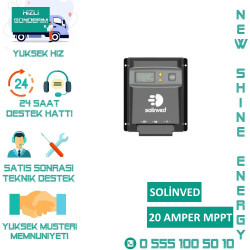 SOLİNVED 20 AMPER 12/24 VOLT MPPT ŞARJ KONTROL CİHAZI