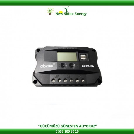 Abax BSCD 30 Amper 12 / 24 Volt LCD Ekran Şarj Regülatörü