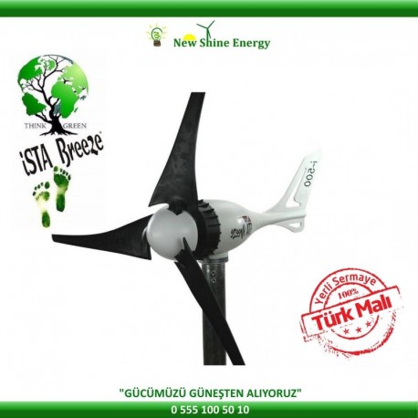 İSTABREEZE 500 WATT / 12 VOLT RÜZGAR TÜRBİNİ + ŞARJ KONTROL CİHAZI