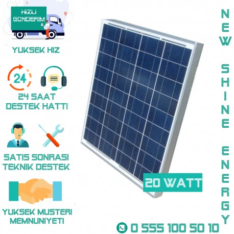 LEXRON 20 WATT POLİKRİSTAL SOLAR PANEL